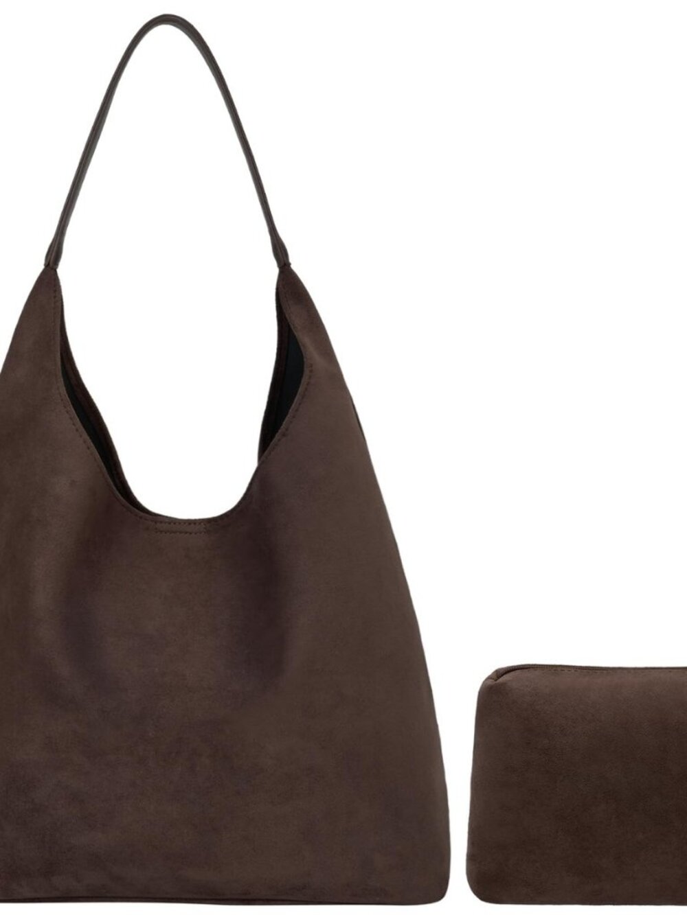 Suede Hobo Bags for Women Trendy Suede Shoulder Bag Slouchy Tote Handbag Suede